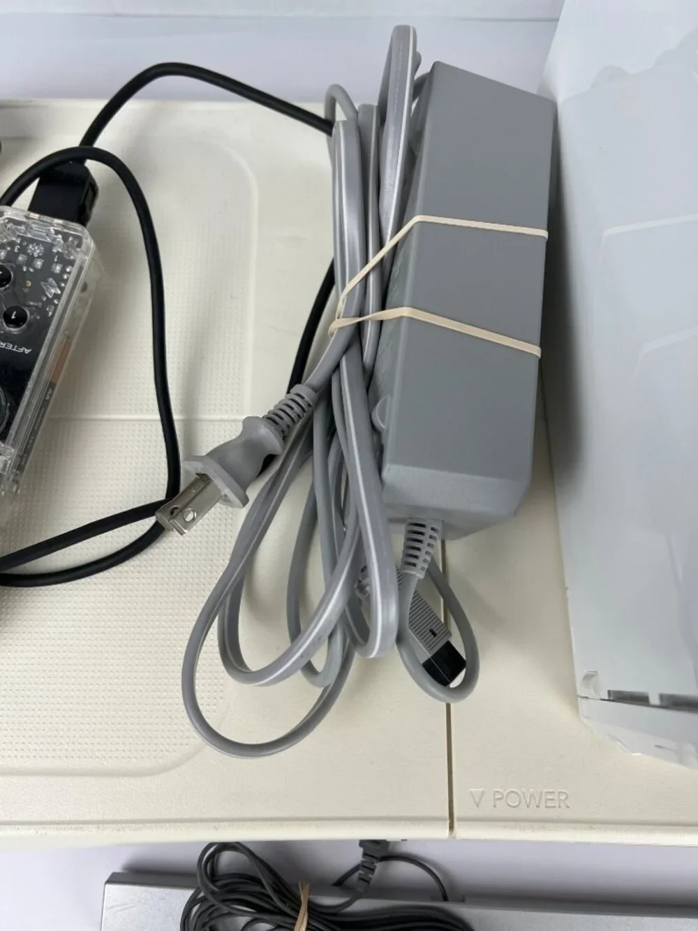 Nintendo Wii Console Bundle With Wii Fit Board Afterglow Controller & Cables - N